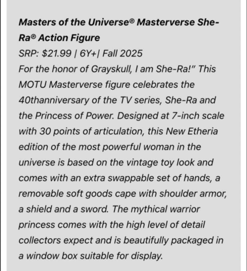 New Etheria Masterverse She-Ra Princess of Power